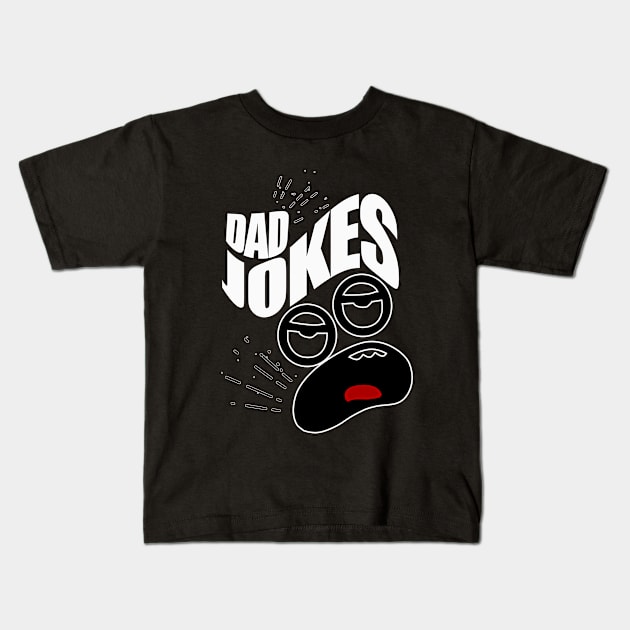 Dad Jokes Kids T-Shirt by CatHook